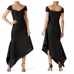 Opening Ceremony Cap Sleeve Scuba Asymmetrical Dress